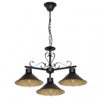 Distribuidor - Lâmpadas Diversas | Lâmpadas Rústicas | LAMPARA AZALEA 3XE27 NEGRO/ORO REGX54X54 CM Ref: 151053016